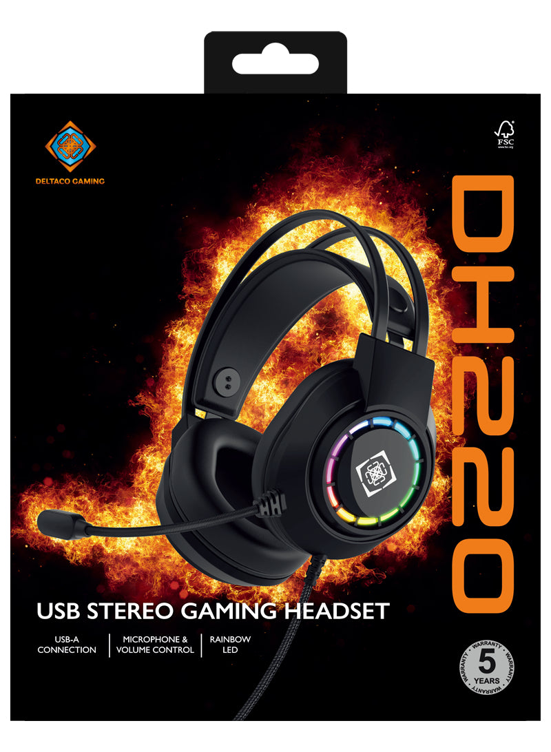 USB Headset PC/PS5 RGB Sort - billede 9