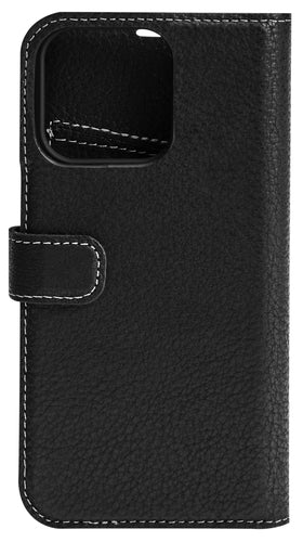 iPhone 13 Pro Max Læder Wallet Flip Cover detachable – Sort