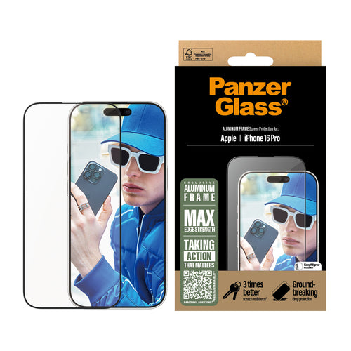 iPhone 16 Pro PanzerGlass - Aluminium ramme