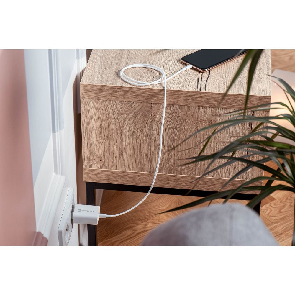 Væglader 25W USBC m/Kabel