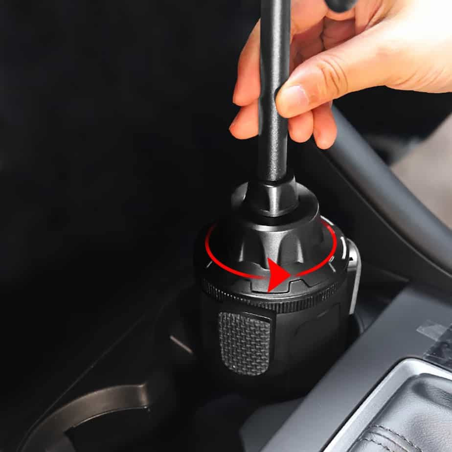 Universal Adjustable Cup Holder Clamp Cradle Car Mount for iPhone Samsung - Black - billede 2