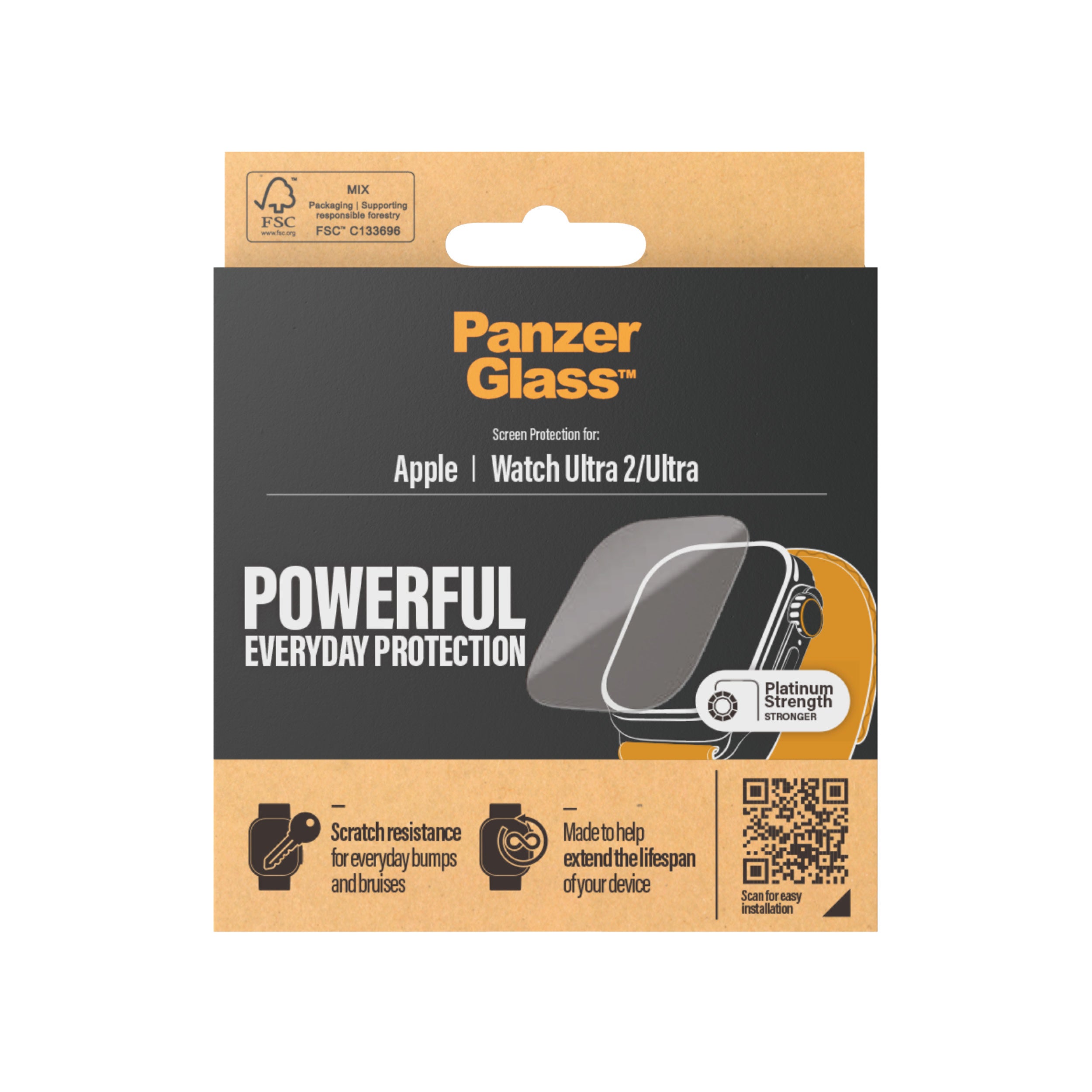 PanzerGlass Screen Protector Apple Watch Ultra 49mm, Ultra-W