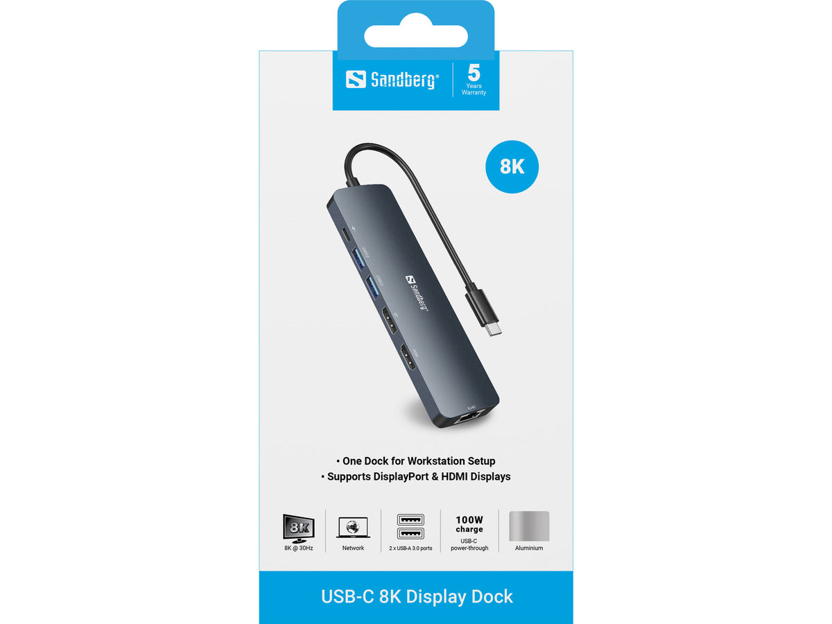 Sandberg USB-C 8K Display Dock - billede 7