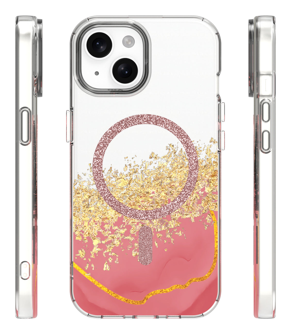 iPhone 15 MagSafe Cover Epoxy Mag – Pink - billede 2