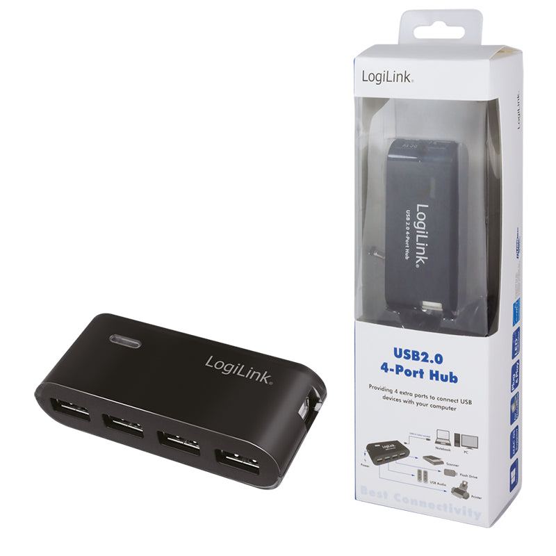 4xUSB2 Hub Logilink Sort