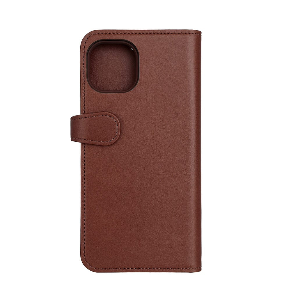 iPhone 15 Plus Læder Cover med kortholder 2in1 3 Magserie – Brun – Buffalo - billede 3