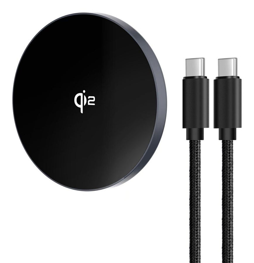 Trådløs oplader 15W Sølv Qi2 - billede 2