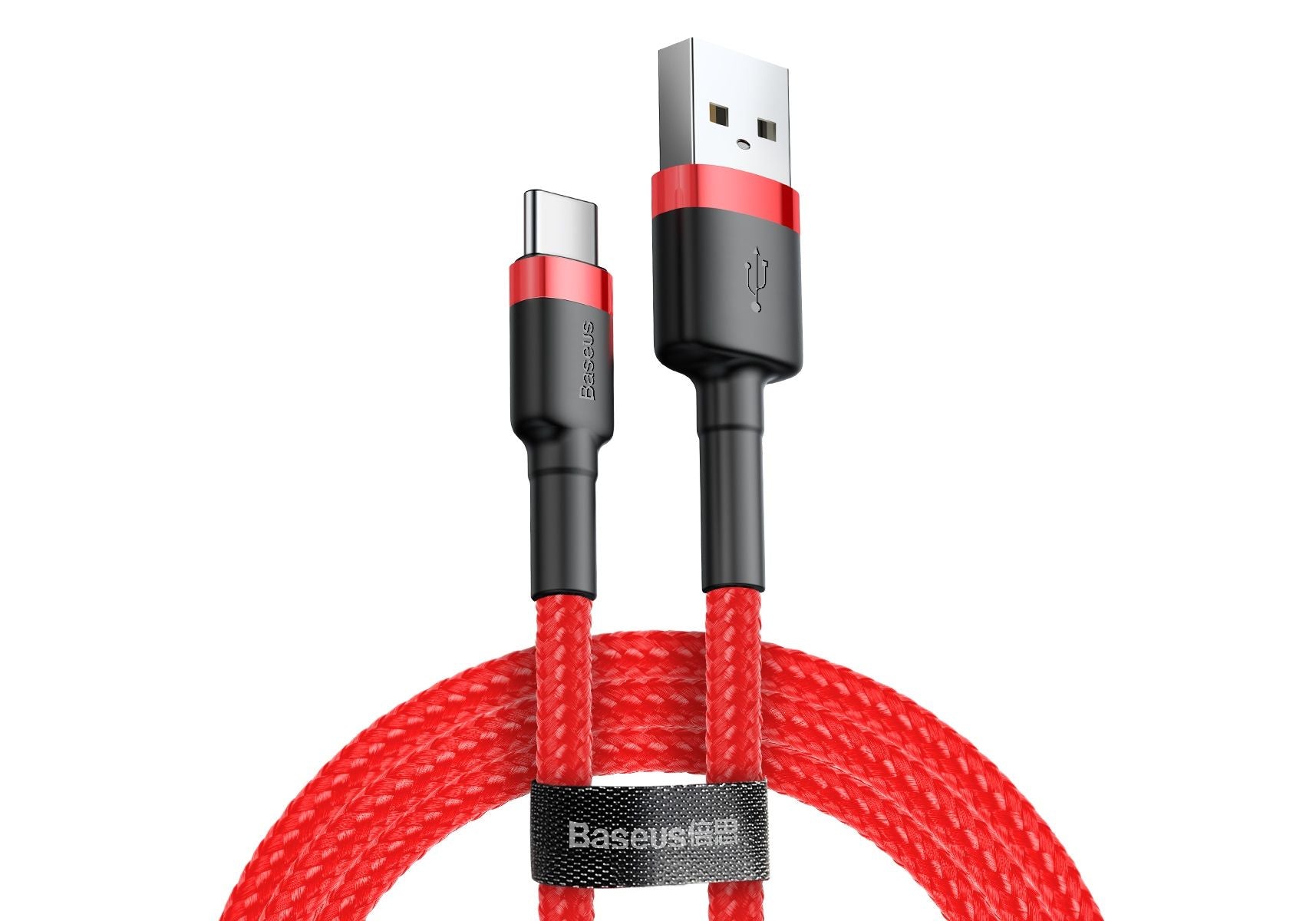 BASEUS USB Cable - USB Type-C 0.5M 3A Cafule CATKLF-A09 black-red