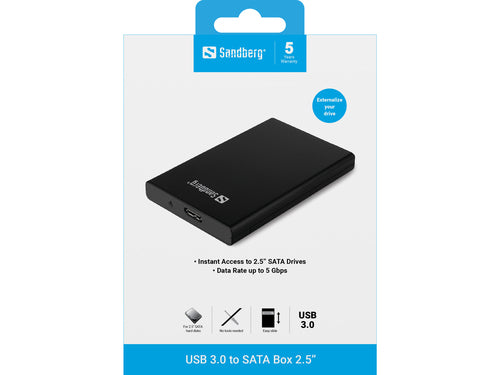 USB 3.0 to SATA Box 2.5'', Black