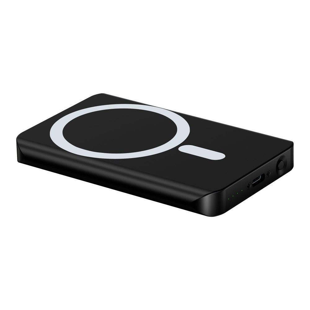 KY200 4000mAh Magnetic Power Bank Wireless Charger Portable External Battery for for iPhone 12 Series - Black