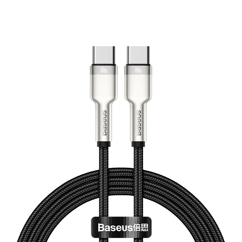 BASEUS USB Cable - Tungsten Gold CATWJ-A01 Type-C - Type-C 2M 100W 5A black
