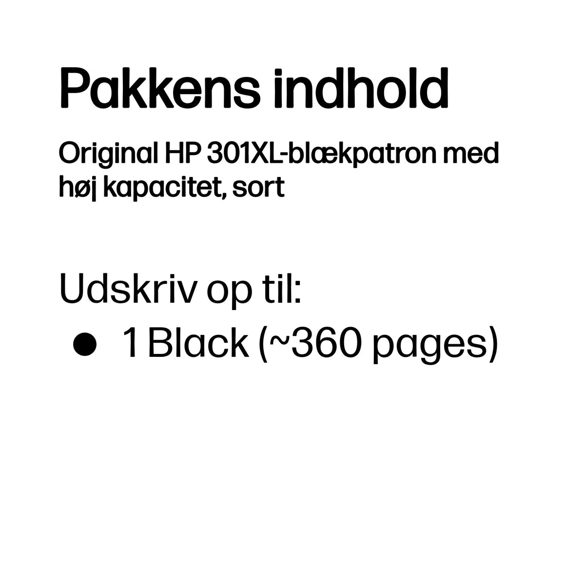 HP 301XL Black