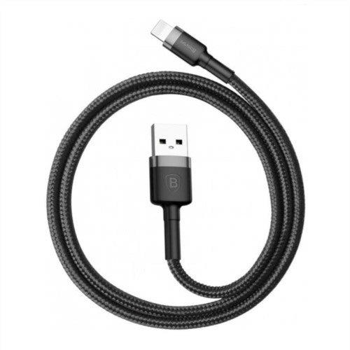 BASEUS USB Cable - Cafule CALKLF-BG1 IPHONE lightning 1M 2.4A black-gray - billede 2