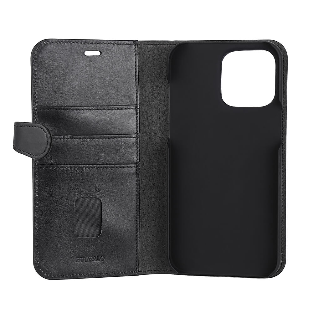 iPhone 14 Pro Max Wallet Flip Cover 2in1 3 card – Sort – Buffalo - billede 4