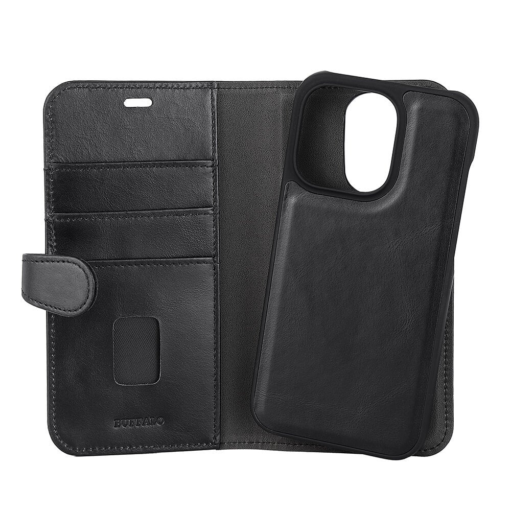 BUFFALO 2in1 Wallet 3 card iPhone 14 Pro 6,1" Black - EOL - billede 5
