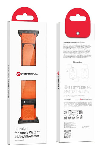 FORCELL Nylon strap for Apple Watch - Orange - 42/44/45/49 mm