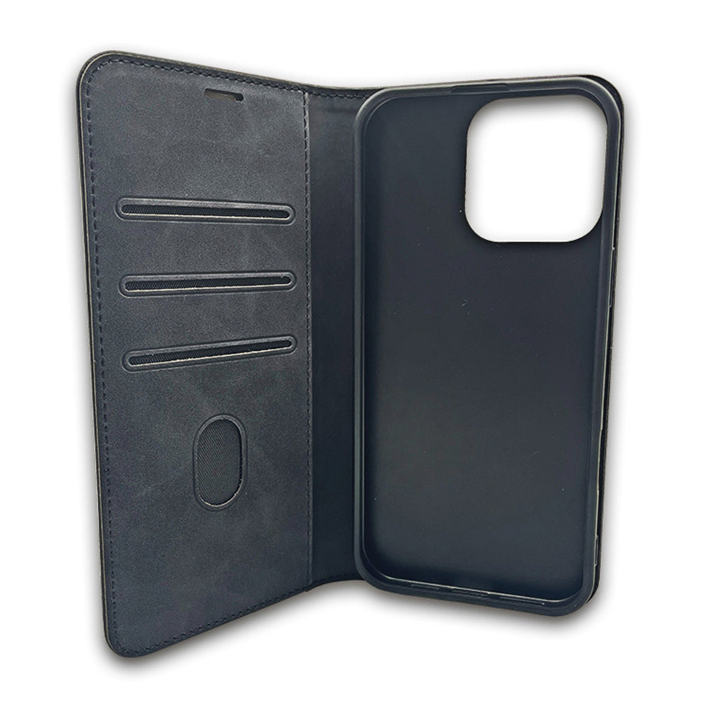 iPhone 7/8/SE Wallet Flip Cover 3 rum – Sort - billede 3