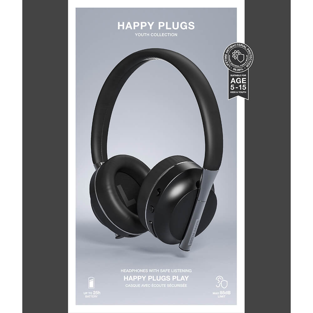 Play Hovedtelefoner Over-Ear 85dB Trådløse Sort - billede 2