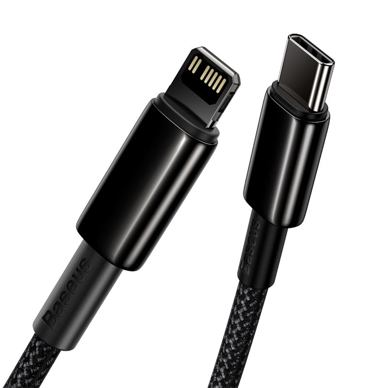 BASEUS USB Cable - Tungsten Gold CATLWJ-01 Type-C - IPHONE lightning 1M 20W black - billede 7