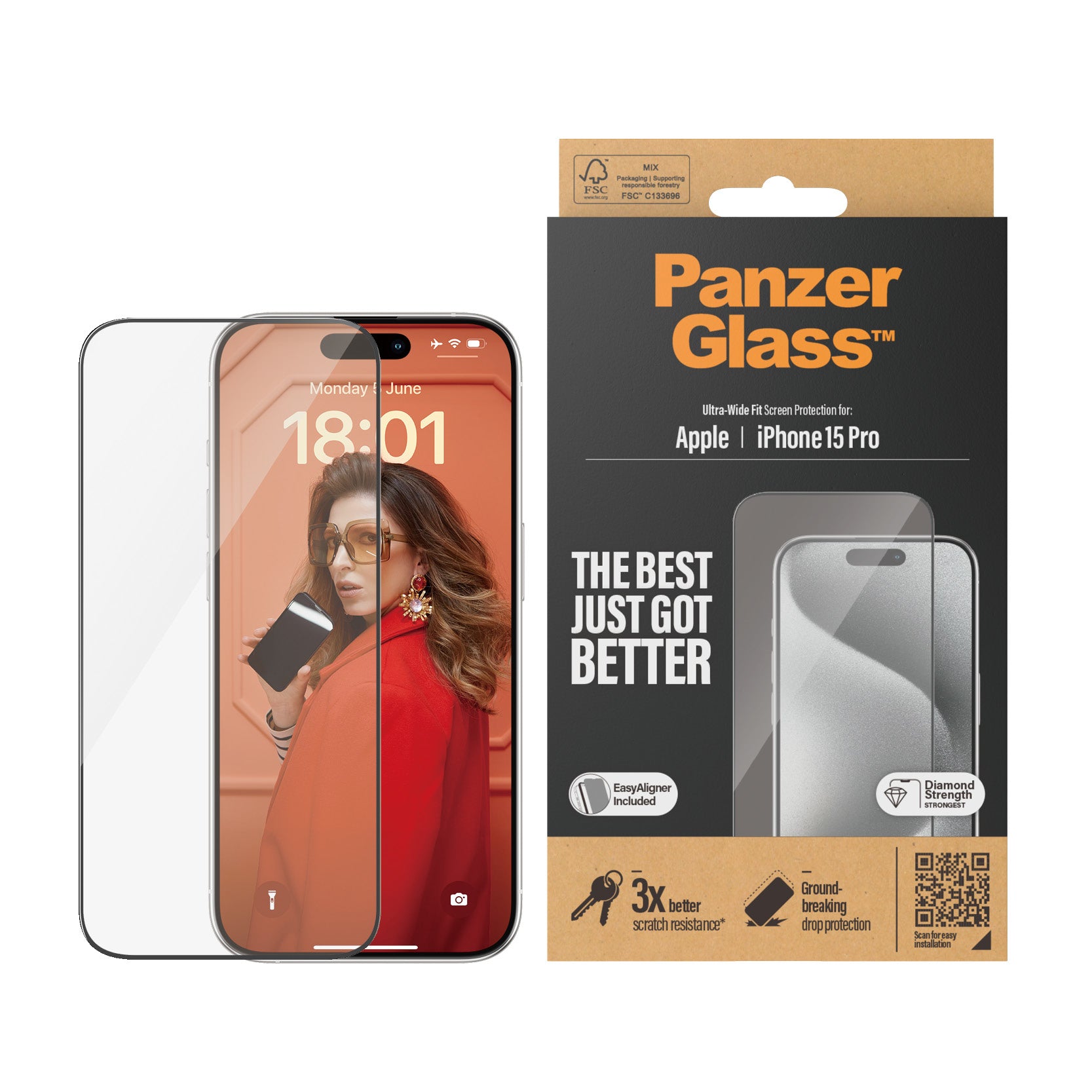PanzerGlass iPhone 15 Pro UWF wA