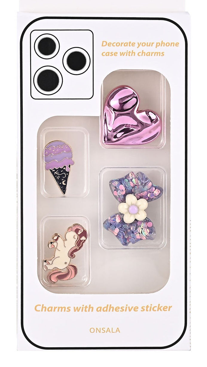 Charms Pimp Your Phone Metal og Plastik 4 stk - billede 2