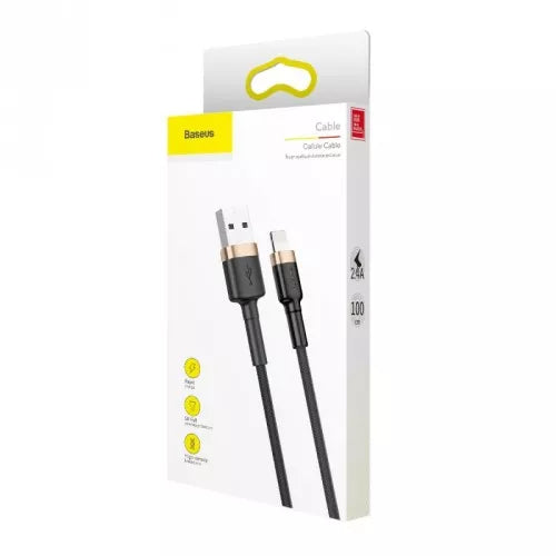 BASEUS USB Cable - Cafule CALKLF-CV1 IPHONE lightning 2M 1.5A black-gold - billede 7