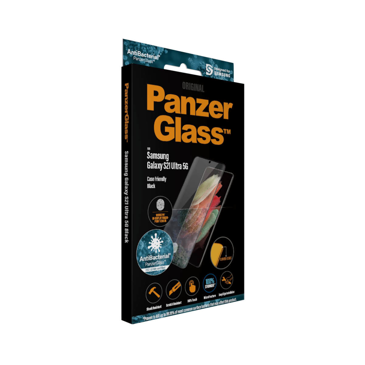 PanzerGlass Galaxy S21 Ultra FP (CF), Black AB [Icecat3Batch 9352e340b2b7d9] - billede 4