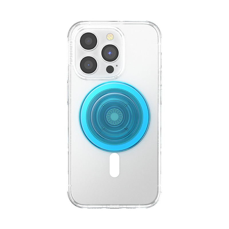 POPSOCKETS PopGrip for Magsafe Electric Blue Translucent - billede 3