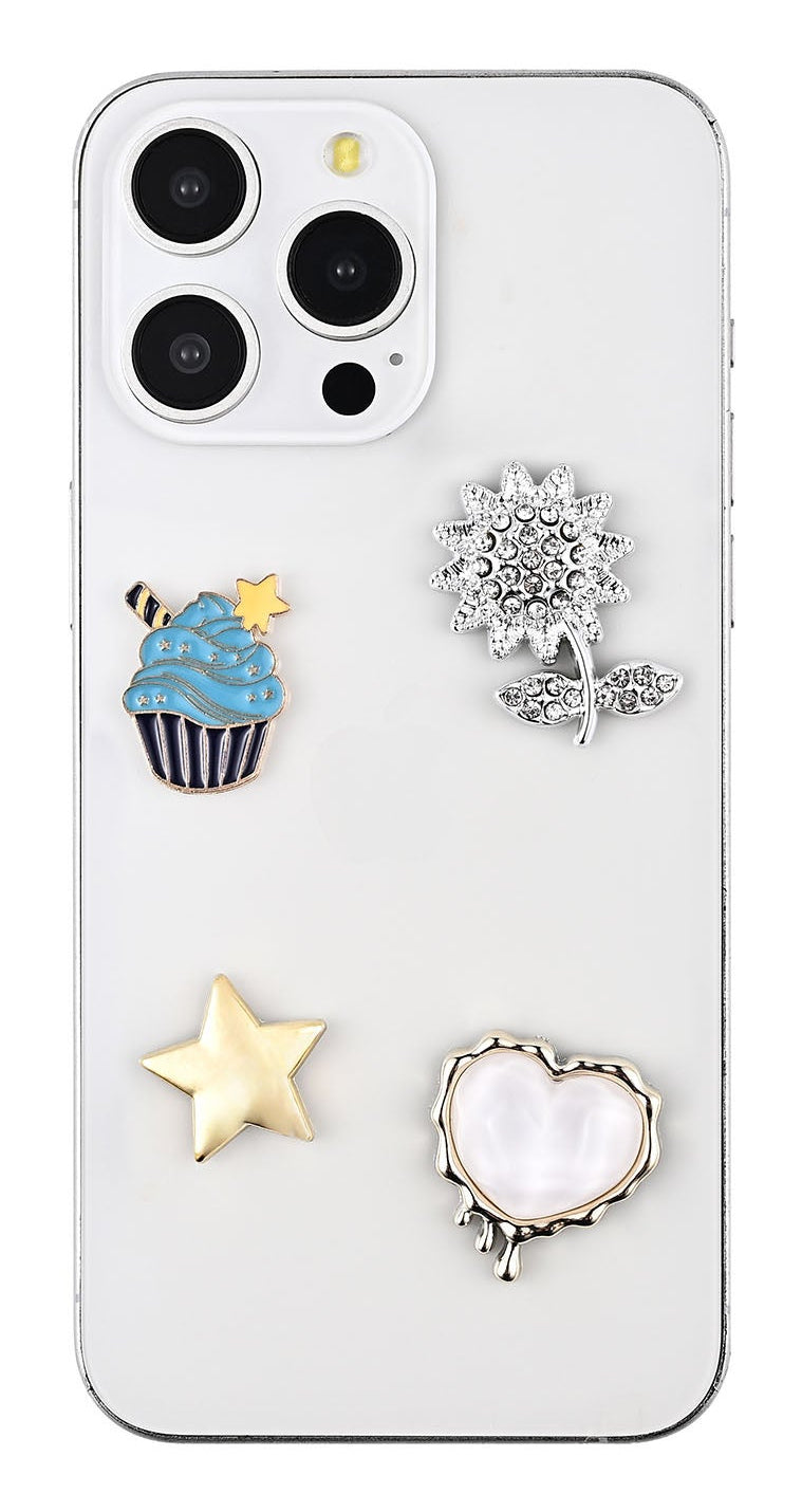Charms Pimp Your Phone Metal og Plastik 4 stk