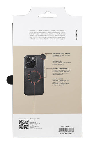 iPhone 14 Pro Læder Cover 6 1 – Sort – Buffalo