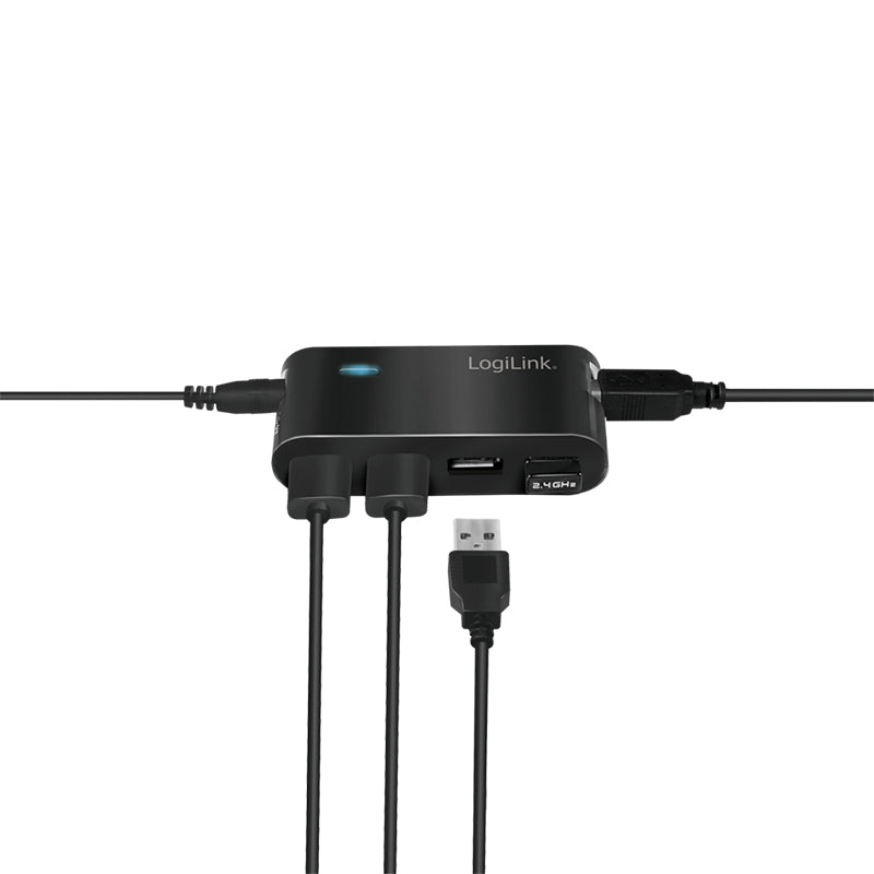4xUSB2 Hub Logilink Sort
