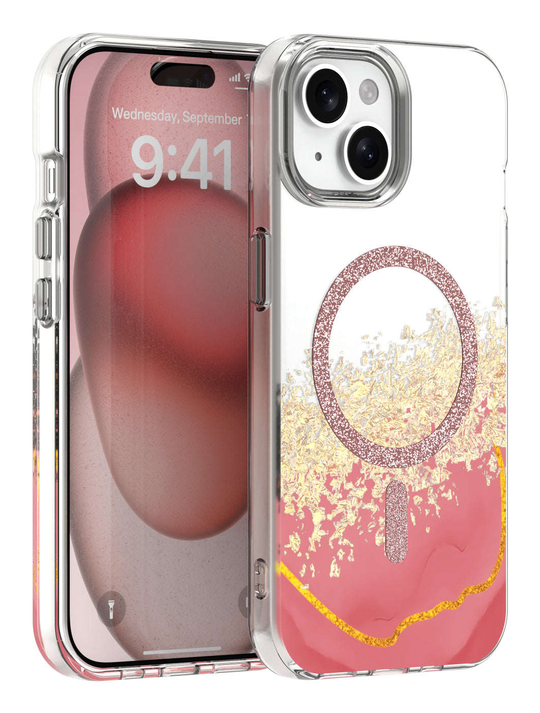 iPhone 15 MagSafe Cover Epoxy Mag – Pink