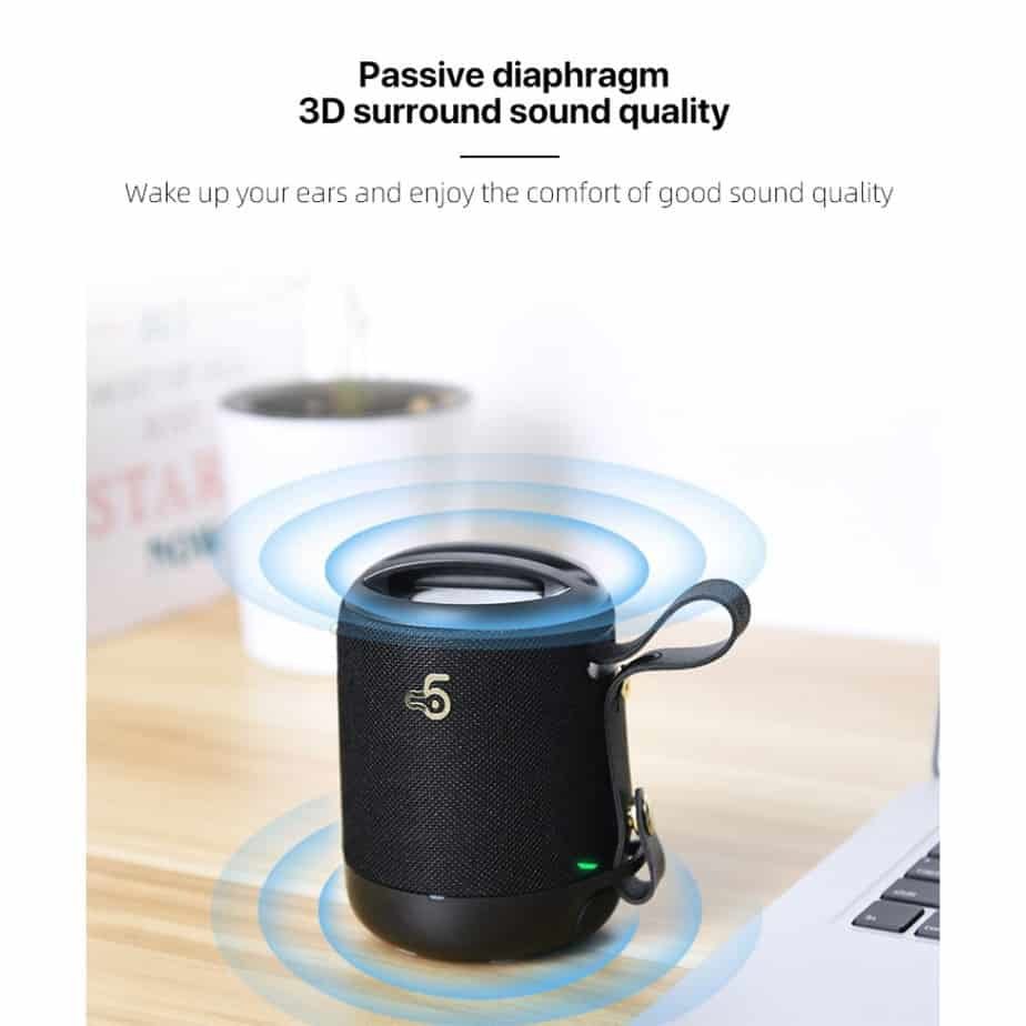 BD05 Portable Bluetooth 5.0 Wireless HiFi Speaker Waterproof Subwoofer Music Player FM Radio - Camouflage - billede 4