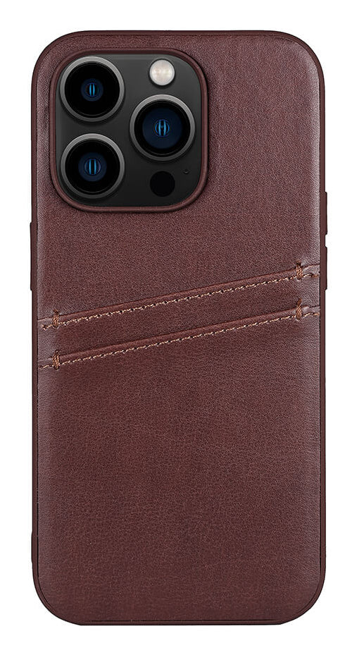 iPhone 14 Pro Læder Cover med kortholder 2 6 1 – Brun – Buffalo