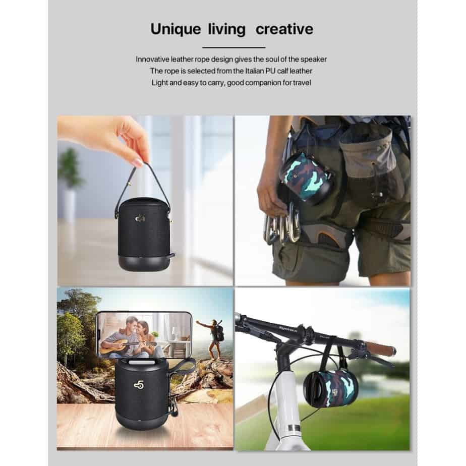 BD05 Portable Bluetooth 5.0 Wireless HiFi Speaker Waterproof Subwoofer Music Player FM Radio - Camouflage - billede 10