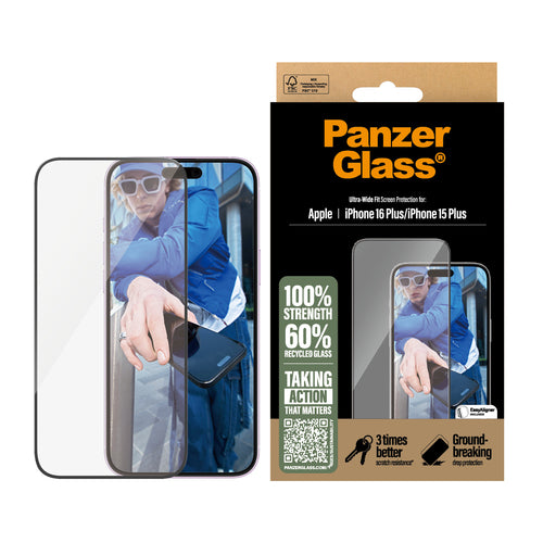 PanzerGlass iPhone 15 Plus 16plus UWF wA