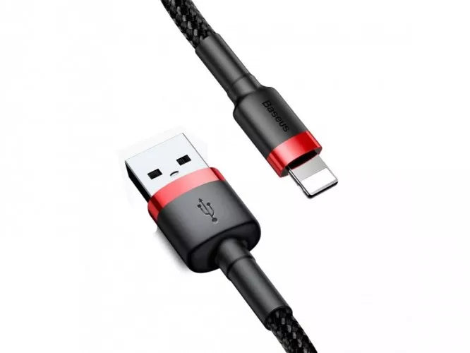 BASEUS Cable - CALKLF-R91 - USB - IPHONE LIGHTNING 2A 3M black-red - billede 3