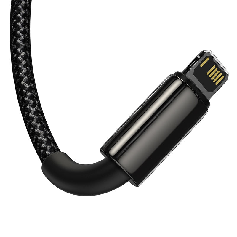 Baseus cable 3in1 Tungsten USB - micro USB + Lightning + USB-C 1,5m 3,5A black - billede 3