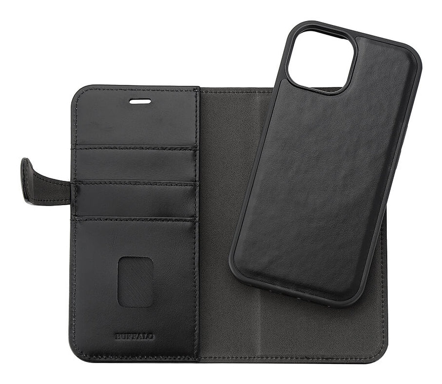 iPhone 15 Cover med kortholder 2in1 3 Magserie – Sort – Buffalo - billede 2
