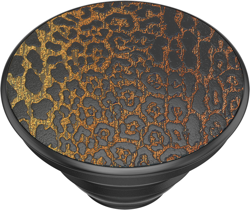 POPSOCKETS Embossed Metal Leopard Aftageligt Greb m. Standerfunktion LUXE - billede 2