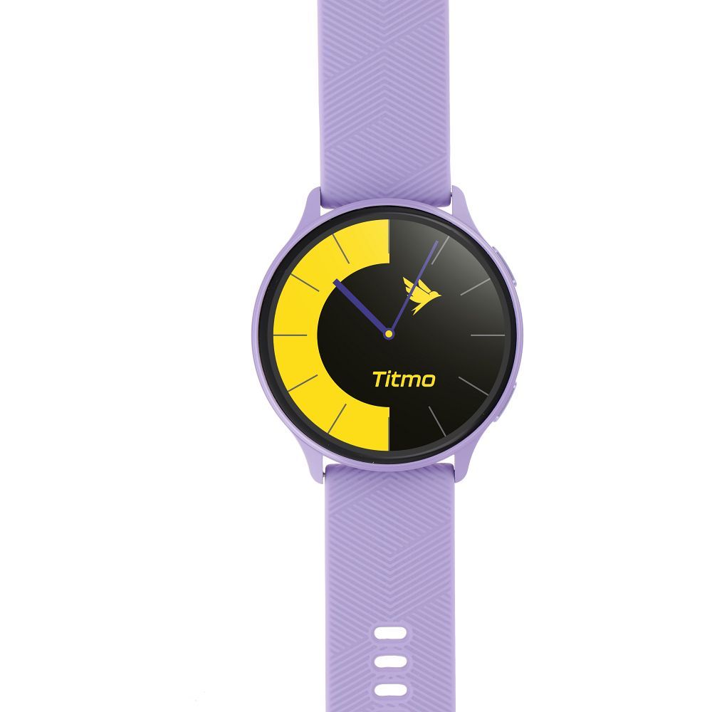 Smartwatch TITMO O-200 (GPS, AMOLED, bluetooth call, silicone strap) lavender