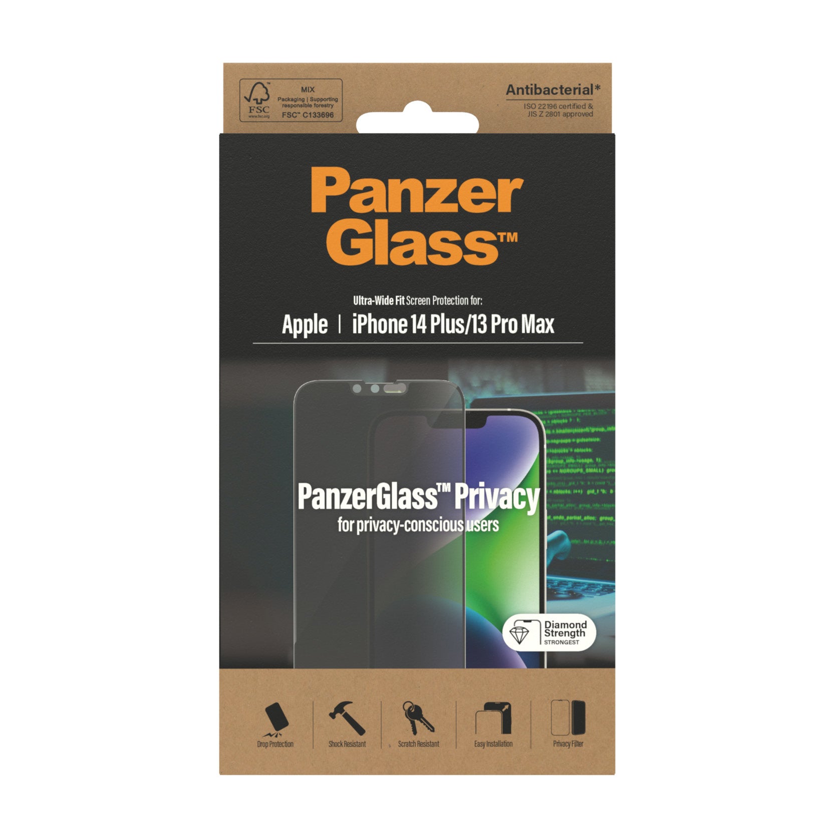 PanzerGlass IPhone 14 Plus/13 Pro Max, UWF Privacy AB - Se 5714202030318 - billede 3