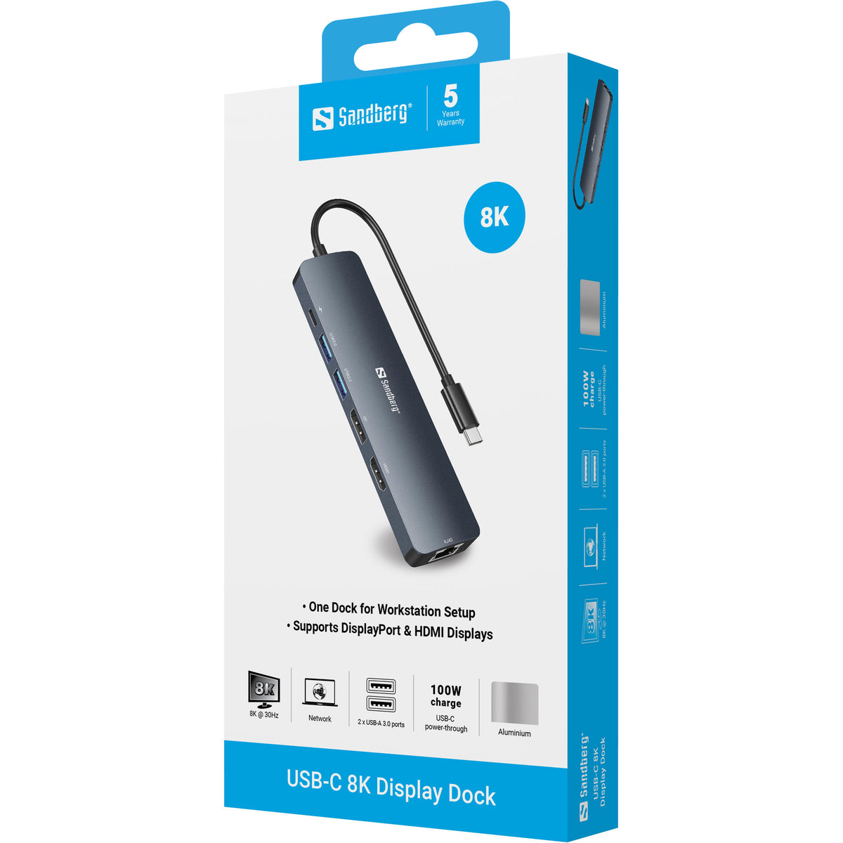 Sandberg USB-C 8K Display Dock - billede 8