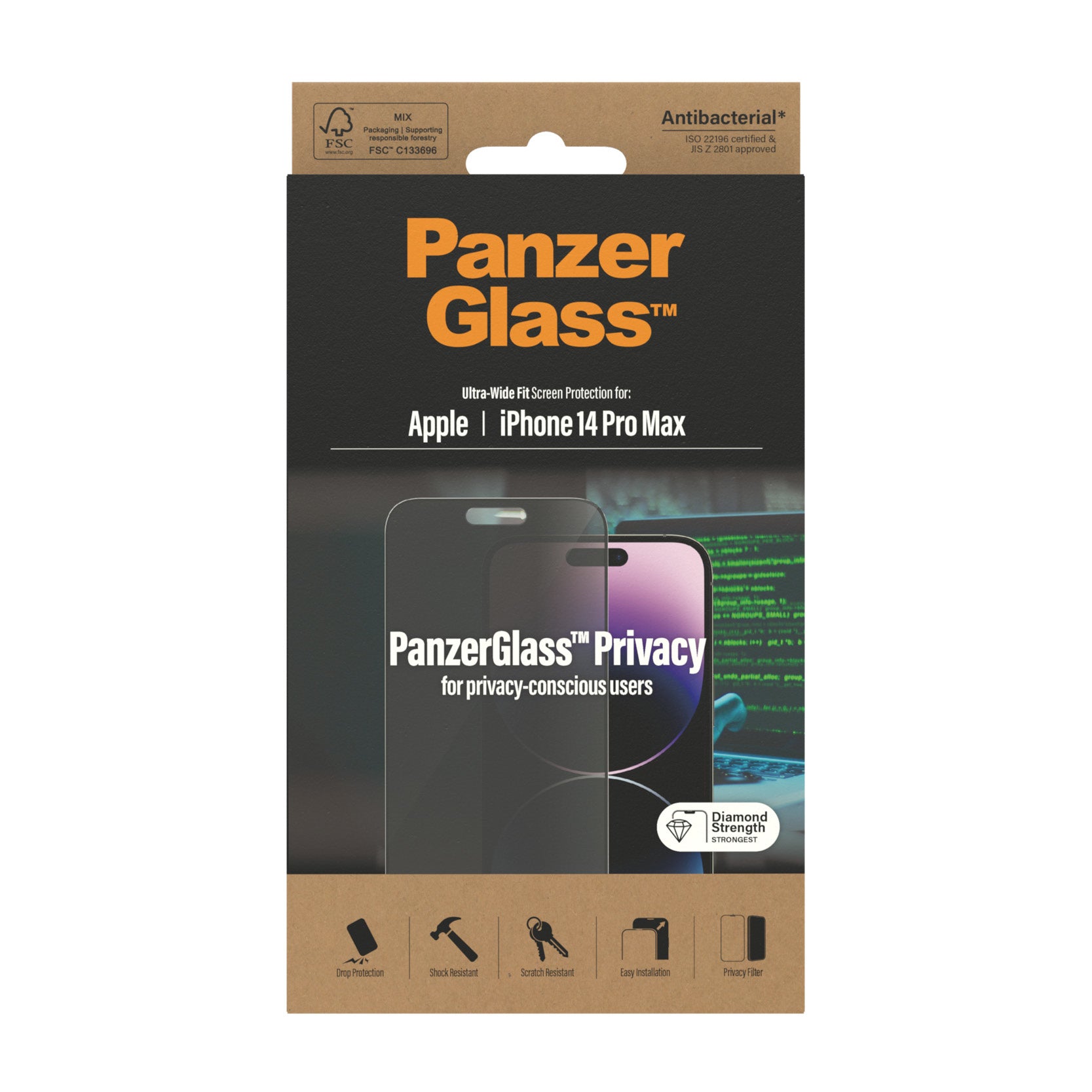 PanzerGlass IPhone 14 Pro Max, UWF Privacy AB - billede 3