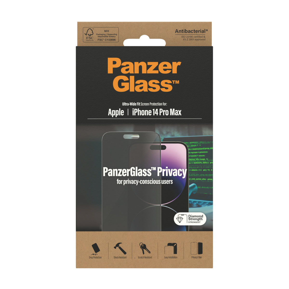 PanzerGlass IPhone 14 Pro Max, UWF Privacy AB - billede 3