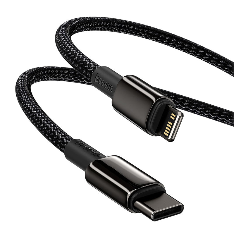 BASEUS USB Cable - Tungsten Gold CATLWJ-01 Type-C - IPHONE lightning 1M 20W black - billede 8