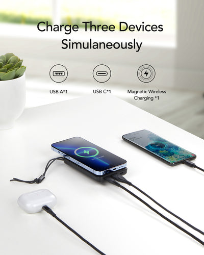 Magon 10000 mAh Magnetic - Black
