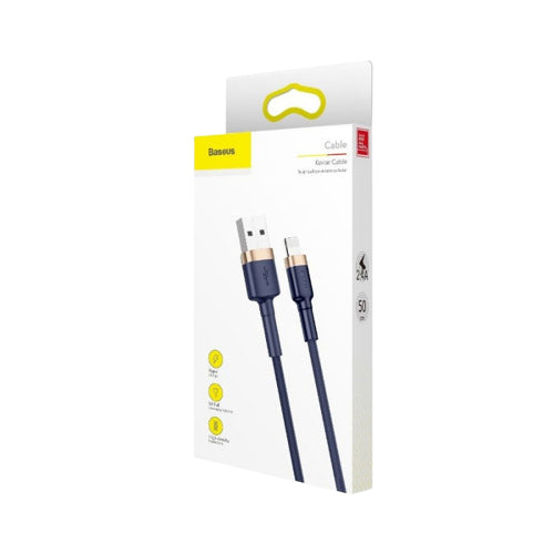 BASEUS USB Cable - Cafule CALKLF-BV3 IPHONE lightning 1M 2.4A navy blue-gold