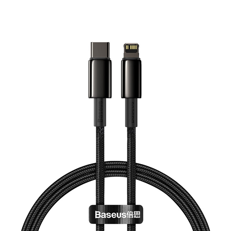 BASEUS USB Cable - Tungsten Gold CATLWJ-01 Type-C - IPHONE lightning 1M 20W black