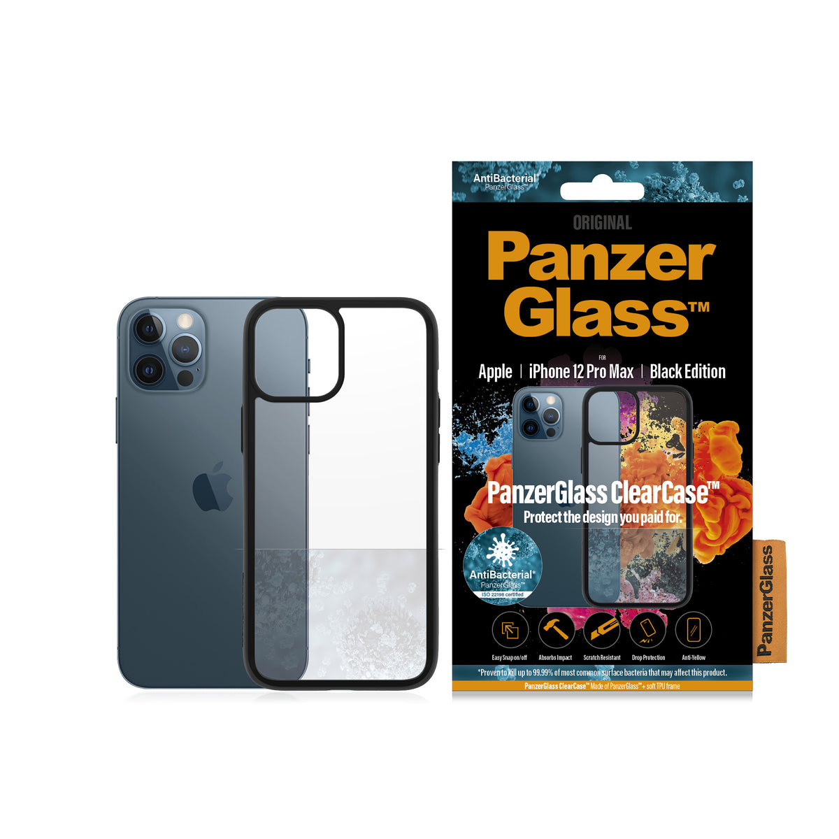 ClearCase iPhone12PM Sort Kant